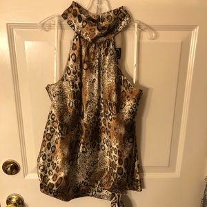 Women’s Sz S Animal print top by R&K evenings